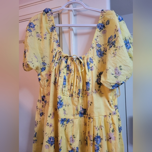 Yellow Flower Dress XL - Picture 2 of 4